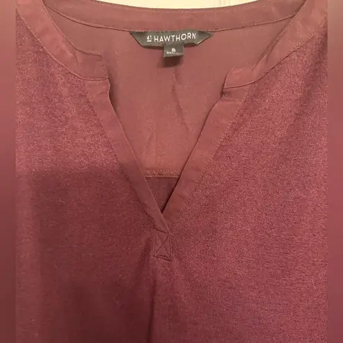 41 Hawthorn Maroon Long Sleeve V