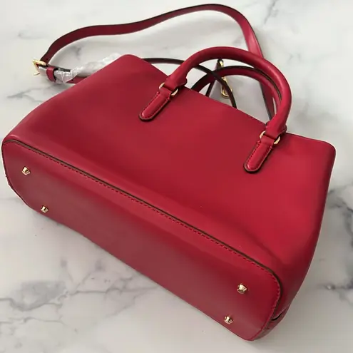 Lauren Ralph Lauren Marcy 26 Small Satchel in Red, NEW w/Tag Retail $350 Red