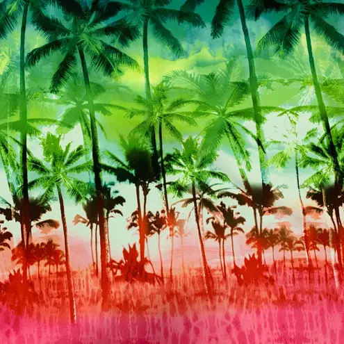 Tropical Palm Print Semi
