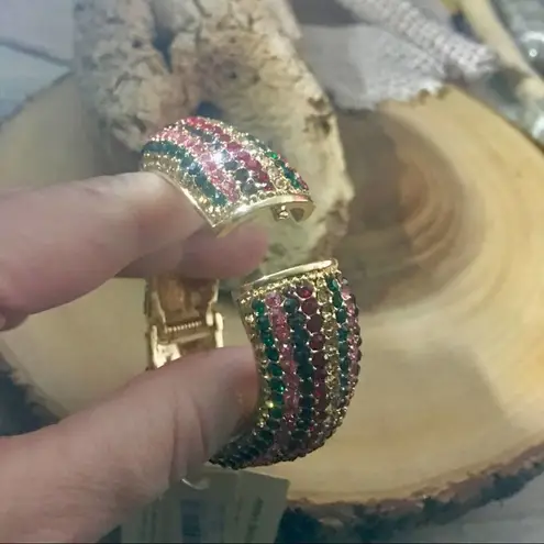 Amrita Singh Austrian Crystal Hinge Cuff Bracelet