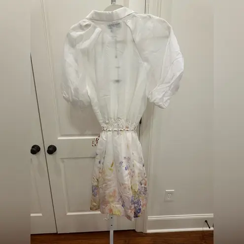 En Saison Taylorann Mini Dress – Ivory Violet Orange – Size M – NWT White Size M