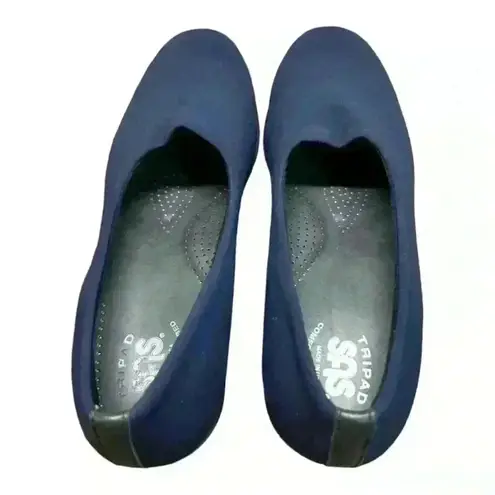 SAS Bliss Slip On Wedge women size 8.5 Medium Color: Navy Blue