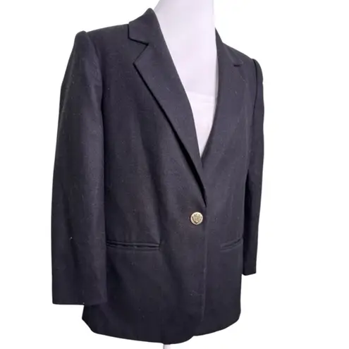 Sag Harbor Wool Black Blazer Fully Lined Blazer Petite 10