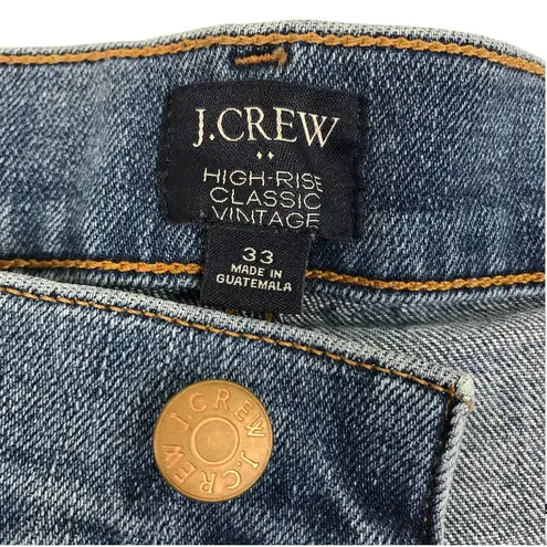 J.CREW High Rise Classic Vintage Jean Women 33 Blue Everyday Work Comfort Travel