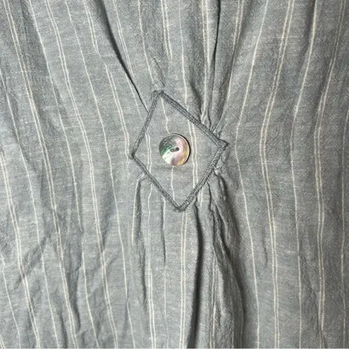 Goddess Gear Blue Stripe Hemp Organic Cotton Top Sleeveless Hi