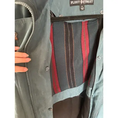 Fleet Street Vintage Teal Longline Coat | Women’s M Spring Jacket Lined Parka