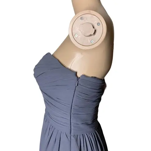 Bill Levkoff Womens Maxi Dress Gown Strapless Sweetheart Formal Gray Size 2