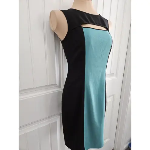 Marc New York Andrew Marc 90s Retro Colorblock Dress Size 4 Front Cutout
