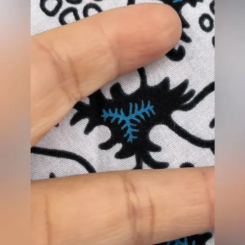 ZURI Kenya Just One Dress in indigo wax print Cotton Button Down Shirtdress XS White