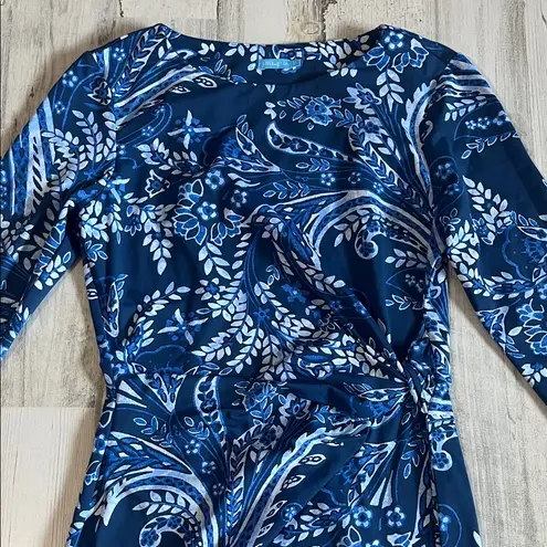 J. McLaughlin Blue Floral Dress Size XS
