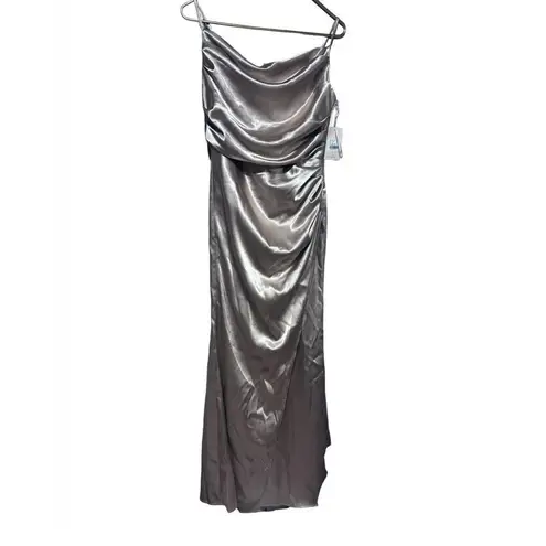 Birdy Grey Lydia Sexy Full Length Draped Dress Taupe Small NWT