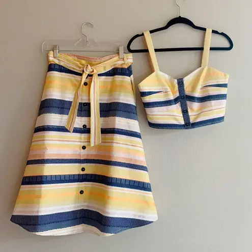 Anthropologie NWT  hutch crop top & skirt set