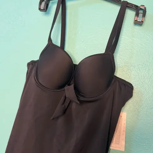 NEW Freya Women's Standard Deco Underwire Molded Tankini Top Black 32B Size undefined