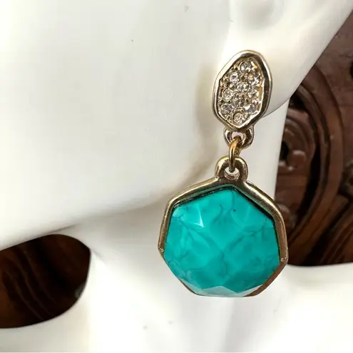 Amrita Singh  blue and crystal drop post earrings