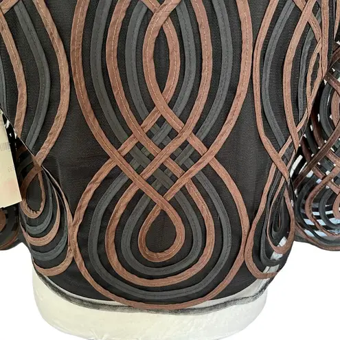 Vintage Talk of the Walk Mesh Ribbon Blazer M Gorgeous Details New Black Size M