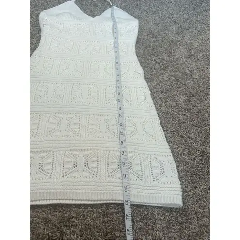 Olive & Oak crochet knit mini dress cream white color women’s small cotton boho