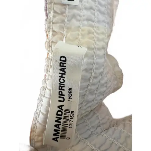 Amanda Uprichard Plaid Short Sleeve Babydoll Dress with Open Back, Small Purple