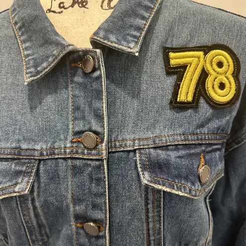 Boom Boom Jeans Blue Denim Jacket with Yellow Patch