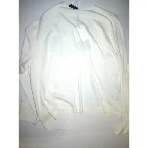 New NWT $395 Womens Max Mara Marina Rinaldi Cardigan Sweater M White Black Italy Size M