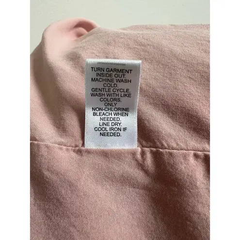 Versona Polka Dotted 3/4 Sleeve V-Neck Lined Babydoll Top Medium