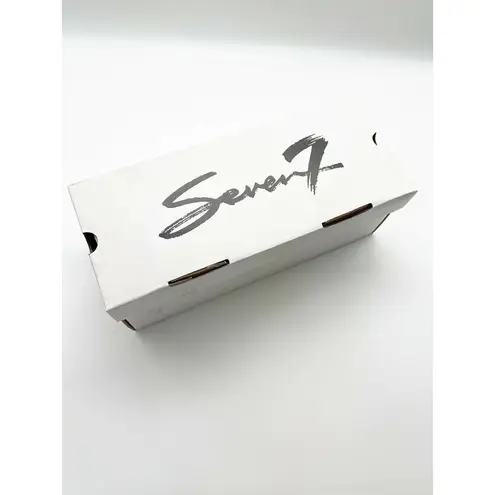 Seven 7 Pearl Gigi Buckle Cream Woven Flats Almond Toe Size 8.5 New in Box!