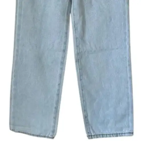 We Wore What NWT CutOut High Rise StraightBaggy Leg Jean Belt 28 Indigo Super Blue