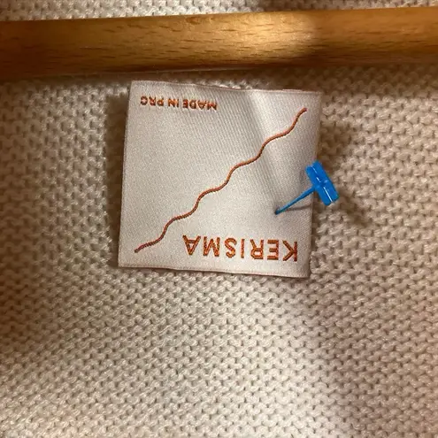 Kerisma Women's Beige Mock Neck Dolman Sleeve Knit Sweater One Size Poncho