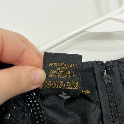 Vintage Classic Creations Pet Small Short Sleeve Sequin Lace Formal Blouse Top Black Size undefined