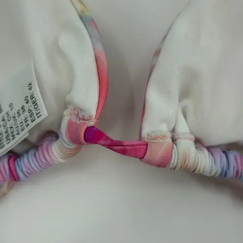 BASTA SURF Bikini Top Size Small NEW Triangle String Tie Dye Swim Beach NWOT Pink