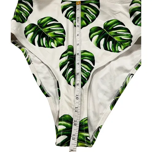 Cupshe  Monstera High Waisted Bikini Bottoms Size L NWT thumbnail 7