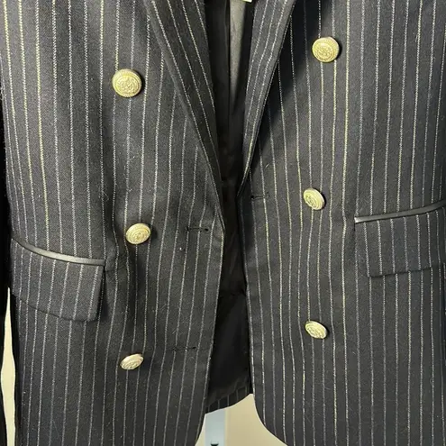 Generation Love NWT Cassidy Double Breasted Pinstripe Blazer XS Black