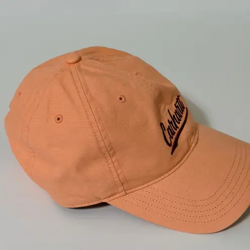 Carhartt  Baseball Cap Peach Orange Embroidered Logo Adjustable Strap