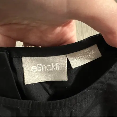 Eshakti Black Custom Fit 100% Cotton Sleeveless Shift Dress Size M