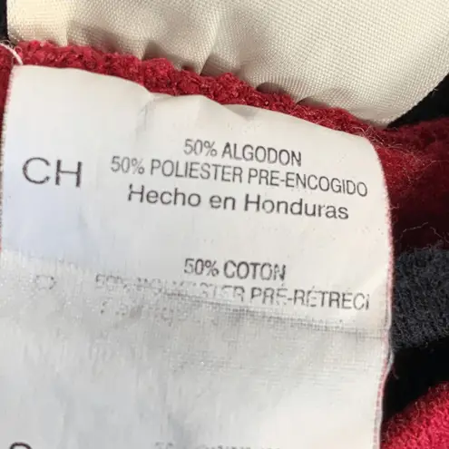 Vintage 90s Red Cat Sweatshirt Rhinestone Velvet Applique Crewneck Small Kitsch