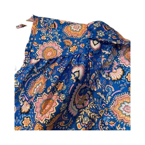 Emery Rose Large Blue and Yellow Paisley Blouse​​