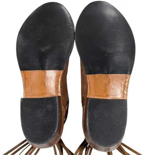 Handmade Artisan Distressed Leather Booties EUC Size 8 S3188 Brown