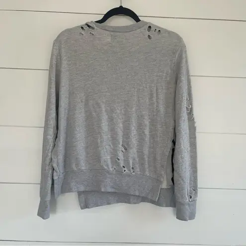 Pam & Gela Women’s Small Grey Distressed Sweatshirt