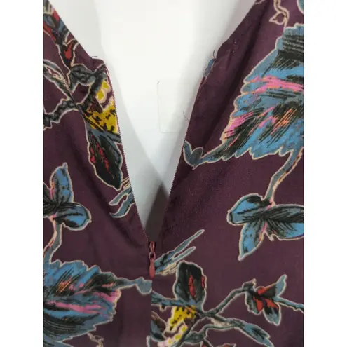 Dress Forum Purple Floral Cold Should Top Women L NWT Bohemian Coastal Cowgirl