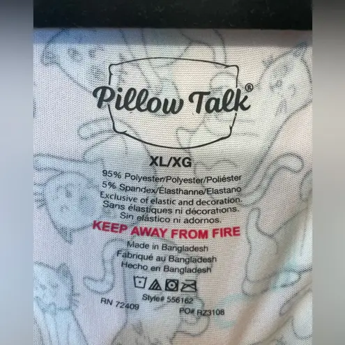 Pillow Talk Pink Cat Print Sleep Shirt – Size XL NWT White