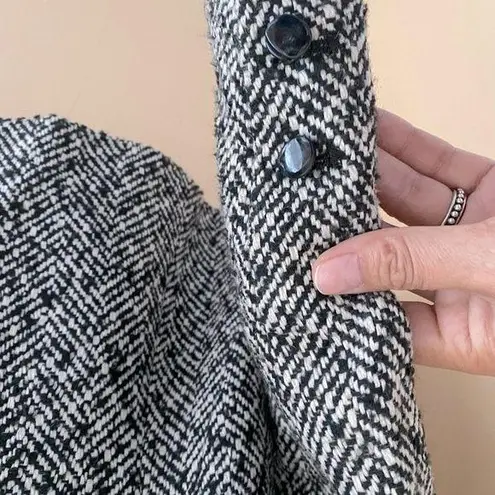 VTG Tailor B Moss Black White Blazer Jacket Stylish Tailored Lightweight Coat 8 - Image 9