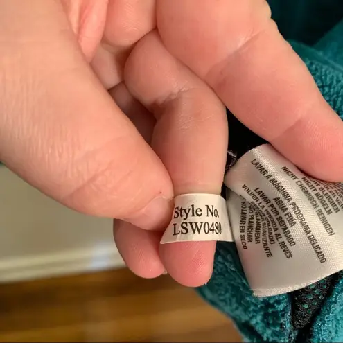 Lole Tradition Cardigan Full Zip Teal Black Marl