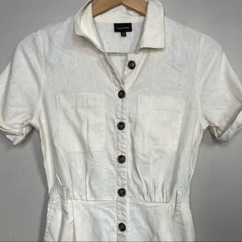 Who What Wear  Beige Linen Jumpsuit Size XS - Image 3