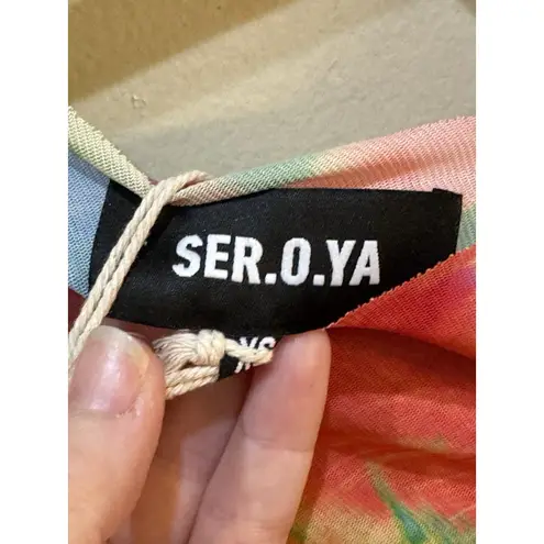 NWT SER.O.YA Janey Multicolor Top Size XS Abstract Palm SER. O. YA