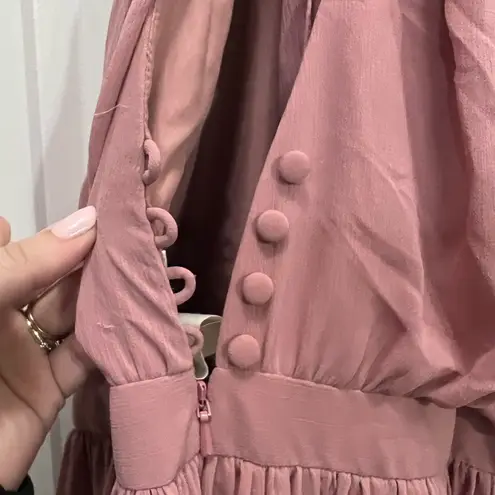 Watters Blush Pink Fleurette Gown Size 18W $250