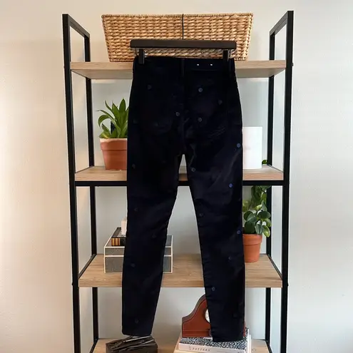 Boden USA Boden High-Rise Velvet Super Skinny Dot Embroidered Pant, 4