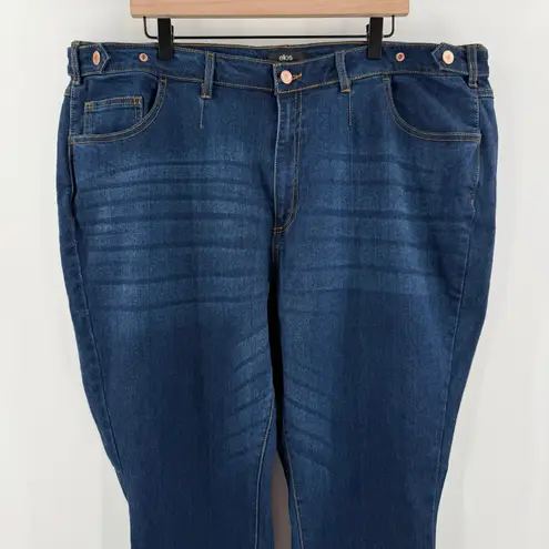 ELLOS Bootcut Jeans Size 24 NEW Plus Curvy Dark Wash Denim Cotton Stretch NWOT Blue