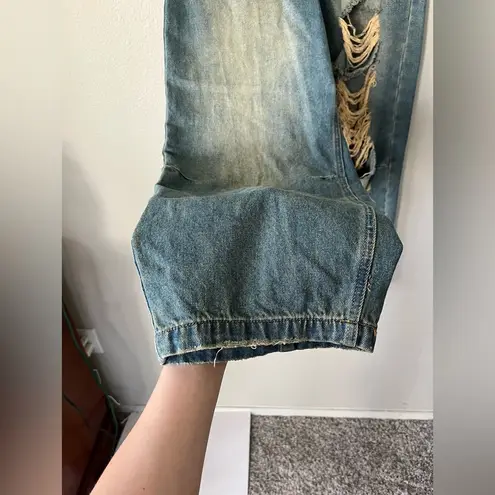 The Ragged Priest Distressed Goliath Low Rise Jean in Green Hue Women’s Size 28