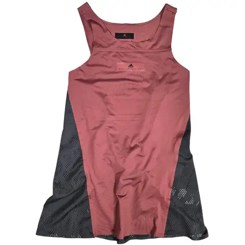 Adidas X Stella McCartney Run Loose Racerback Tank In Clay Red Utility Black 2XS Size XXS