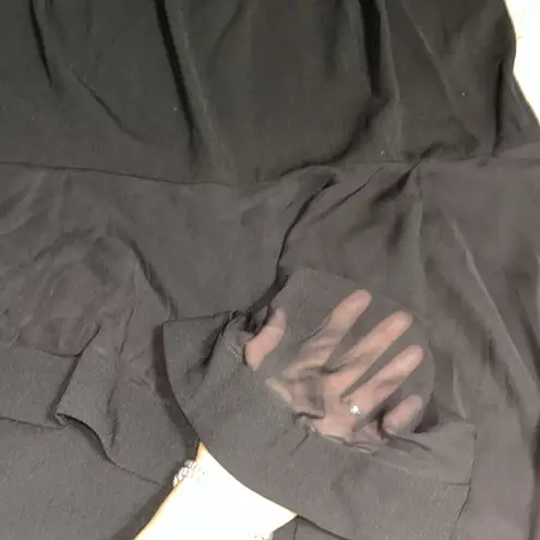 City Chic Mika Halter Jumpsuit Sheer Asymmetrical Ruffle Overlay Wide Leg 20