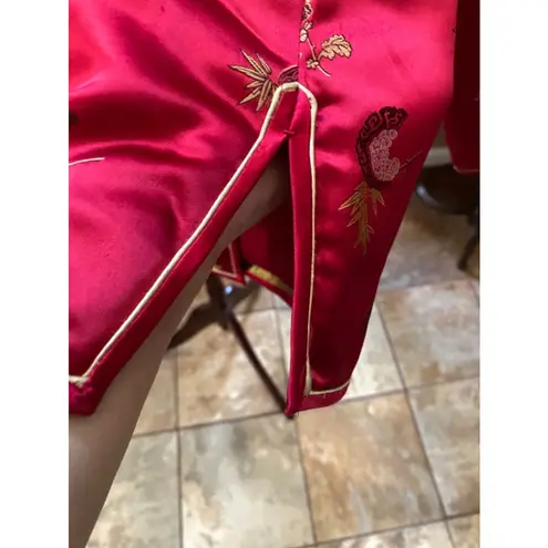 Pink Peony VINTAGE PEONY AUTHENTIC ASIAN SATIN JACKET SIZE XL